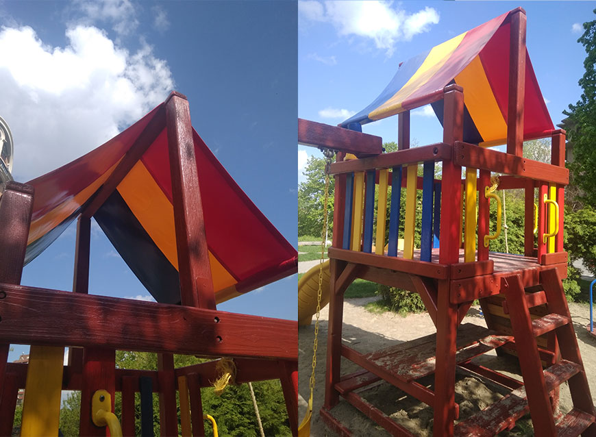 Накриття для дитячого майданчика з ПВХ